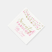 70番目のパーティー紙ナプキン装飾、グリッターティール（緑がかった色） スタンダードカクテルナプキン (角)