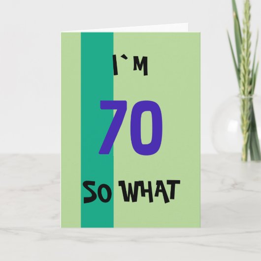 70番目の誕生日おもしろい カード (正面)