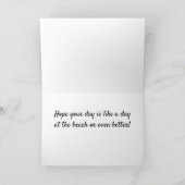 **70番目の誕生日の願いはビーチカードの日と同じ カード (内部)