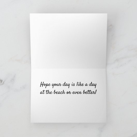 **70番目の誕生日の願いはビーチカードの日と同じ カード (内部)