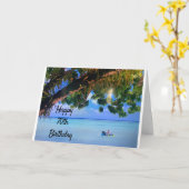 **70番目の誕生日の願いはビーチカードの日と同じ カード (黄色い花)