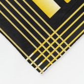 70番目の誕生日アールデコ金ゴールドブラック・ギ素晴らしャツビー フリースブランケット (角)