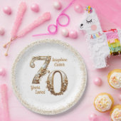 70番目の誕生日エレガントパーティー ペーパープレート (パーティー)