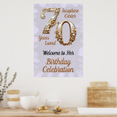 70番目の誕生日エレガントパーティー ポスター (キッチン)