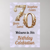 70番目の誕生日エレガントパーティー ポスター (正面)