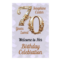 70番目の誕生日エレガントパーティー