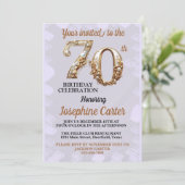 70番目の誕生日エレガントパーティー 招待状 (スタンド正面)
