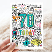 70番目の誕生日カード サンキューカード