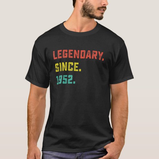 70番目の誕生日ギフトヴィンテージ伝説1952 70以来 Tシャツ (正面)