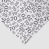 70番目の誕生日クール番号パターン白黒 薄葉紙 (詳細)