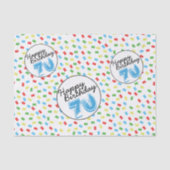 70番目の誕生日フェスティバルカラフルティッシュペーパー 薄葉紙 (正面)