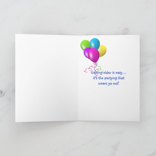 70番目の誕生日リトリバー カード (内部)