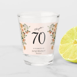 70番目の誕生日ヴィンテージフローラ ショットグラス