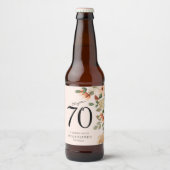 70番目の誕生日ヴィンテージフローラ ビールラベル (正面)