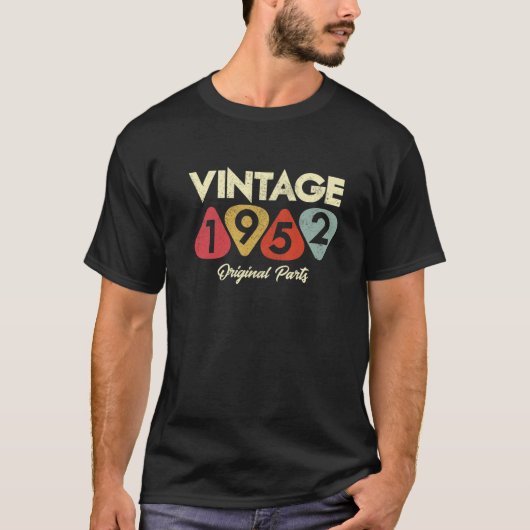 70番目の誕生日ヴィンテージ1952オリジナル部品 Tシャツ (正面)