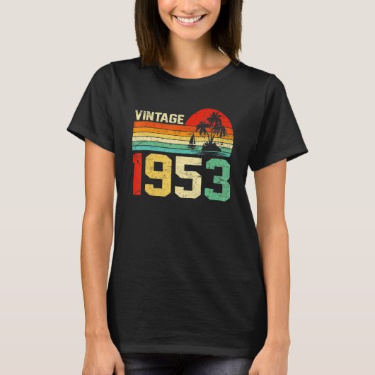 70番目の誕生日ヴィンテージ1953レトロ男性70年 Tシャツ (正面)