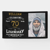70番目の誕生日写真テンプレート伝説的 横断幕 (横)