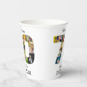 70番目の誕生日写真テンプレート招待状 紙コップ (右)