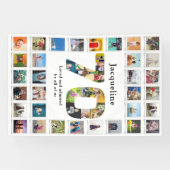 70番目の誕生日写真テンプレート 横断幕 (横)