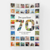 70番目の誕生日写真テンプレート 横断幕 (縦)