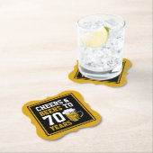 70番目の誕生日応援&ビアーズから70おもしろい年 ペーパーコースター (インサイチュ)