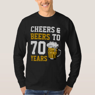 70番目の誕生日応援&ビアーズから70おもしろい年 Tシャツ