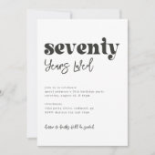 70番目の誕生日招待状 |写真70誕生日 招待状 (正面)