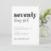 70番目の誕生日招待状 |写真70誕生日 招待状 (スタンド正面)