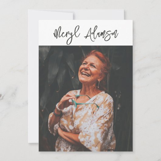 70番目の誕生日招待状 |写真70誕生日 招待状 (裏面)