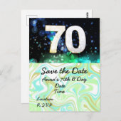 70番目の誕生日日付はがきの保存 ポストカード (正面/裏面)