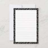 70番目の誕生日番号のパターン(白黒) サンキューカード (裏面)