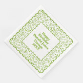 70番目の誕生日番号パターンホタテ緑/白 (コーナー)