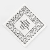 70番目の誕生日番号パターンホタテ黒/白 (コーナー)