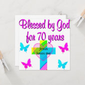 70番目の誕生日祈りの言葉 カード (正面/裏面インサイチュ)