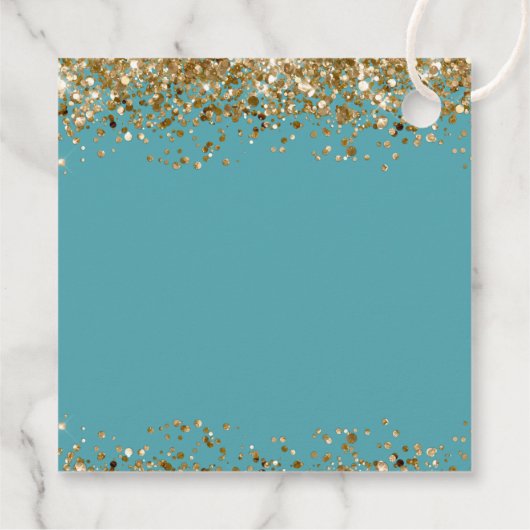 70番目の誕生日金ゴールドエレガントスクリプトメッセージカード フェイバータグ (裏面)