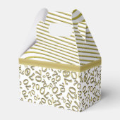 70番目の誕生日金ゴールド/白の番号パターン フェイバーボックス (裏面サイド)