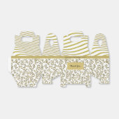 70番目の誕生日金ゴールド/白の番号パターン フェイバーボックス (折り畳みなし)