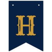 70番目の誕生日1952青い金ゴールド追加の名前レトロ バンティングフラッグ (第2の旗)