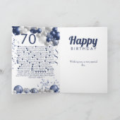 70番目の誕生日70私たちがあなたを愛する理由 カード (内部)