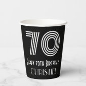 70番目の誕生日:インスパイアアールデコの検索「70」 +名前 紙コップ (裏面)