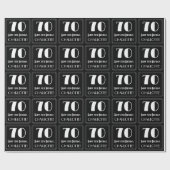 70番目の誕生日-インスパイアアールデコ検索"70",名前 ラッピングペーパー (フラット)