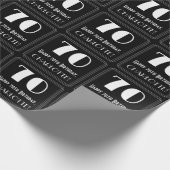 70番目の誕生日-インスパイアアールデコ検索"70"，名前 ラッピングペーパー (角)