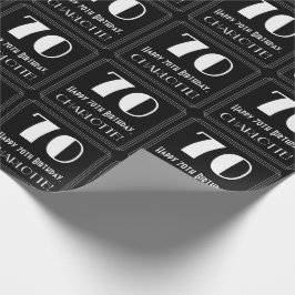 70番目の誕生日-インスパイアアールデコ検索"70"，名前 ラッピングペーパー