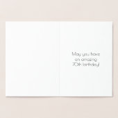 70番目の誕生日-インスパイアアールデコ検索"70" +名前 箔カード (内部)