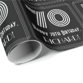 70番目の誕生日:インスパイアアールデコ「70」を名前とともに検索 ラッピングペーパー (ロールコーナー)
