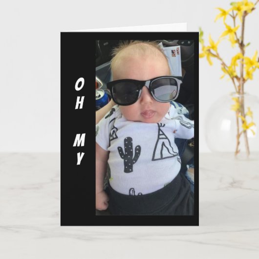 **70番目の誕生日**男の赤ちゃんカードのユーカッコいいモア カード (黄色い花)