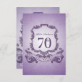70番目の誕生祝いヴィンテージフレーム–2- 招待状 (正面/裏面)