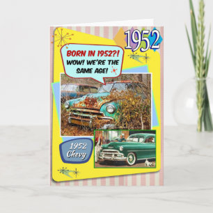 70番誕生日!1952年のシボイと同じ年だ! カード