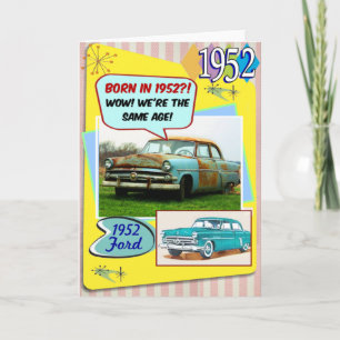 70番誕生日!1952年のシボイと同じ年だ! カード