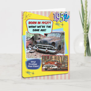 70番誕生日!1952年のシボイと同じ年だ! カード